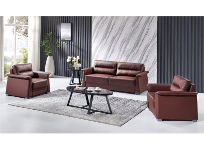 Sofá Sofá Tapizado Cuero Sofás Juego de sofás Tapizado Conjunto de muebles de oficina 3+1+1 Asientos