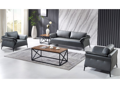 Sofá Sofá Tapizado Conjunto de Asientos Sofás 3+1+1 Asiento Oficina Nuevo
