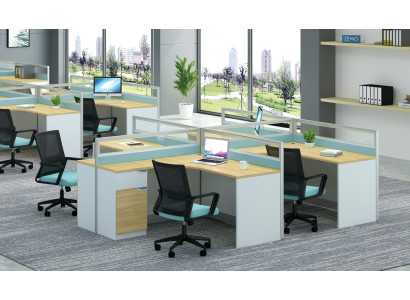 Escritorio de oficina mesa de trabajo mesa de trabajo mueble de empresa mostrador muebles de centro de llamadas.
