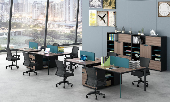 Muebles de oficina Equipamiento de mesa con 2 puestos de trabajo Escritorio