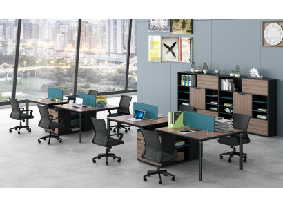 Muebles de oficina Equipamiento de mesa con 2 puestos de trabajo Escritorio