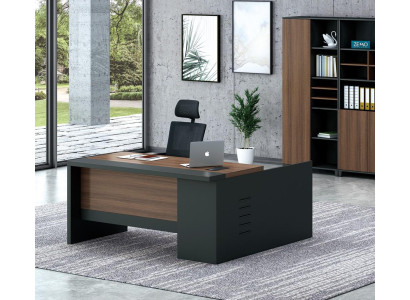 Escritorio de esquina, escritorio de oficina en casa grande, escritorios para directivos, muebles de escritorio.