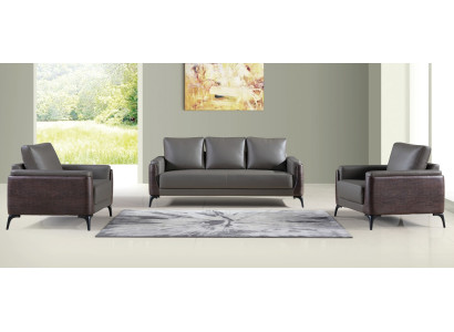 Conjunto de sofá 3+1+1 plazas de diseño Sofás Tapizados Sofás de cuero Relax Modernos