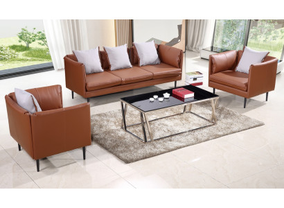 Sofá conjunto de sofá sofá acolchado asiento sofás 3+1+1 Muebles de oficina mobiliario