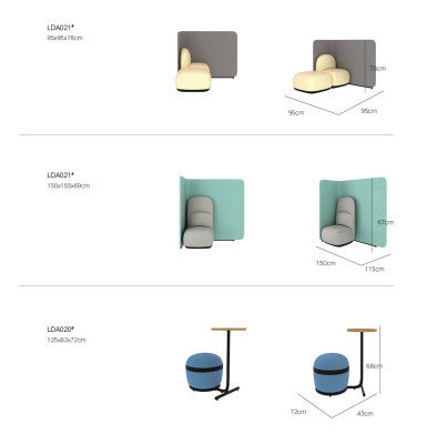 Sillón de sala de espera, juego de asientos tapizados, conjunto de muebles de oficina de bufete clínica hotel oficina