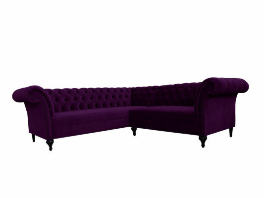 Chesterfield sofá esquinero sofá rincón sofá diseñador sofá de cuero de terciopelo.