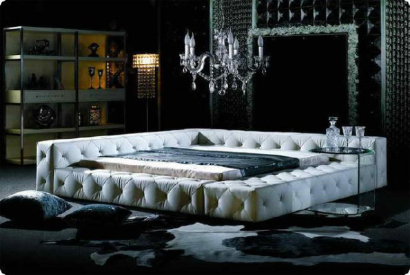 Diseñador Chesterfield lujo cama de agua sistema completo de camas.