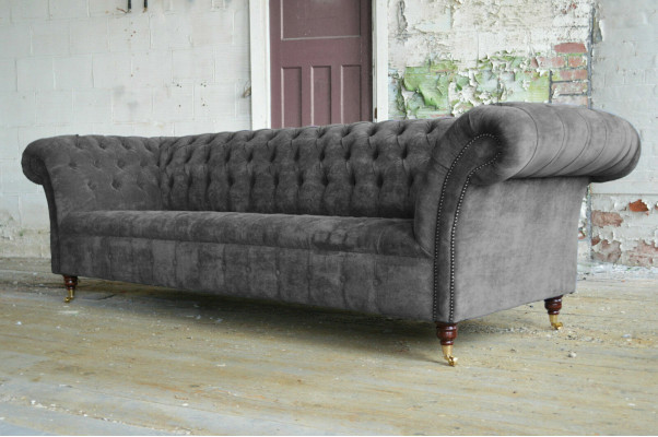 Sofás Chesterfield de tres plazas Gris Sofás tapizados Sofás modernos