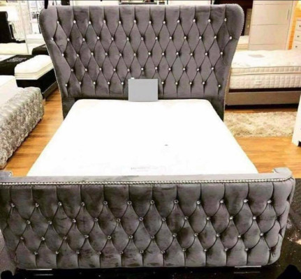 Chesterfield textil cama dormitorio cama doble acolchada 140/160/180/200 cm