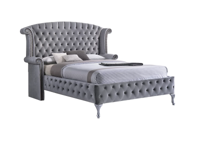 Cama de nostalgia, sofá Chesterfield, camas de orejas, diseño de dormitorio inglés nuevo.