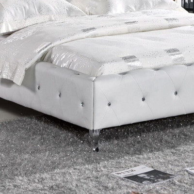 Cama de diseñador Chesterfield para dormitorio en cuero y tela tapizada de 140/160/180/200 cm.