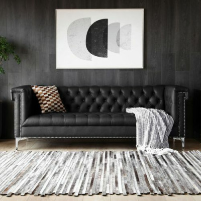 Sofá de diseño de cuero Chesterfield, sofá de lujo clásico de 3 plazas, nuevo.