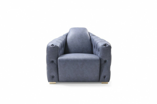 Sofá de diseño italiano, conjunto de sofás individuales 2x 1+1 juego de asientos acolchados Chesterfield nuevo