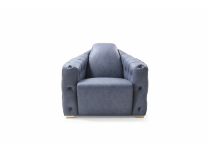 Sofá de diseño italiano, conjunto de sofás individuales 2x 1+1 juego de asientos acolchados Chesterfield nuevo