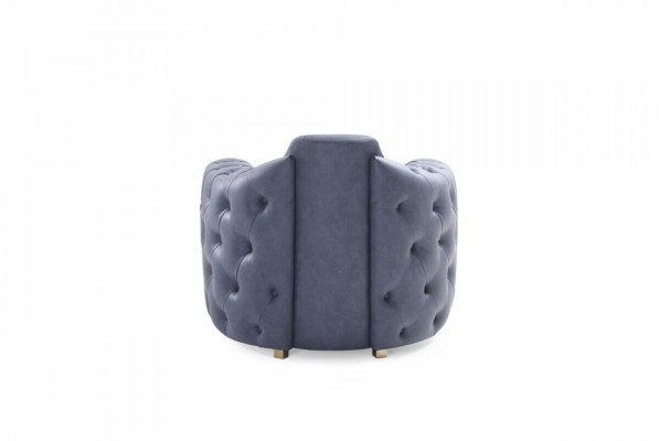 Sofá de diseño italiano, conjunto de sofás individuales 2x 1+1 juego de asientos acolchados Chesterfield nuevo