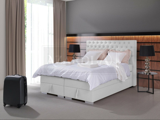 Cama de lujo de dormitorio tapizado diseño de cama doble de hotel de lujo Chesterfield