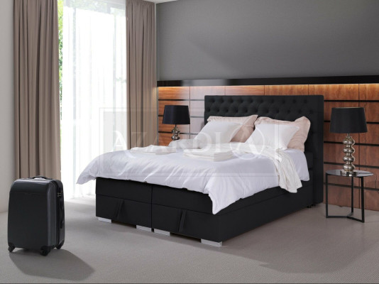Cama de lujo de dormitorio tapizado diseño de cama doble de hotel de lujo Chesterfield