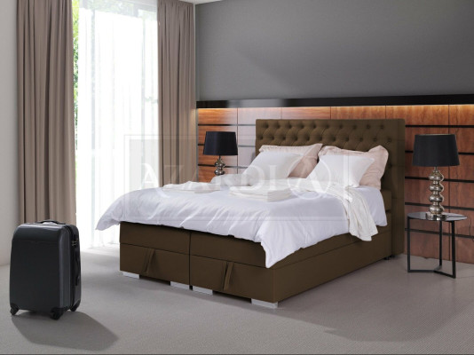 Cama de lujo de dormitorio tapizado diseño de cama doble de hotel de lujo Chesterfield