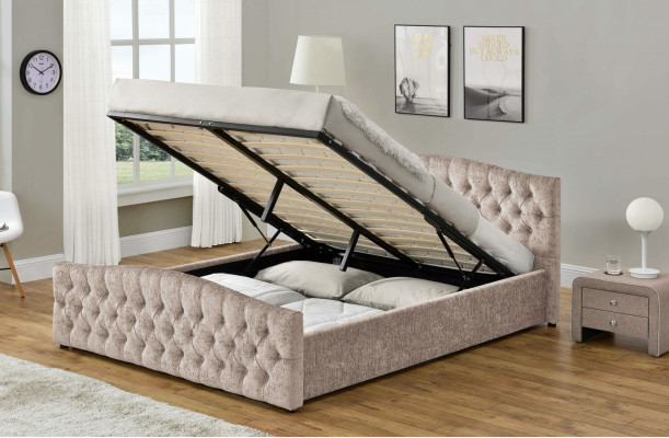 Cama acolchada de diseñador Textil Cuero para camas 180x200cm Dormitorio