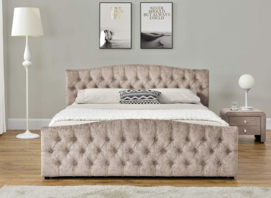 Cama acolchada de diseñador Textil Cuero para camas 180x200cm Dormitorio