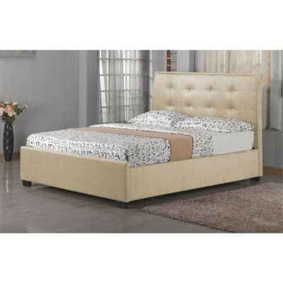 Chesterfield Design Tapizado Inglés Cama Gris Camas 160/180x200 cm Cama Doble