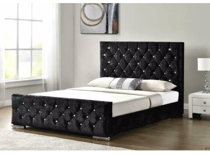 Chesterfield Hotel Cama doble de cuero Dormitorio Acolchado de lujo Camas de 140x200 cm