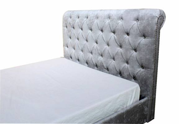 Diseño Chesterfield cama textil terciopelo acolchado cuero hotel camas dormitorio nuevo