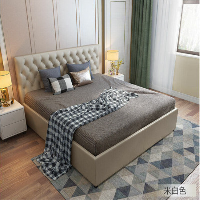 Cama de diseñador Chesterfield para dormitorio, tapizado de cuero artificial, 140/160/180/200 cm.