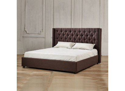 Dormitorio Cama 200x200cm Camas tapizadas Chesterfield Tela Textil