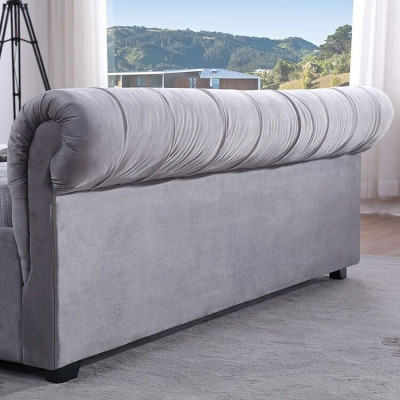 Diseño Chesterfield Cama Textil Tapizado Cuero Hotel Camas Dormitorio Nuevo Terciopelo