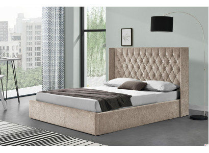 Chesterfield cama diseño dormitorio cama 180x200cm textil