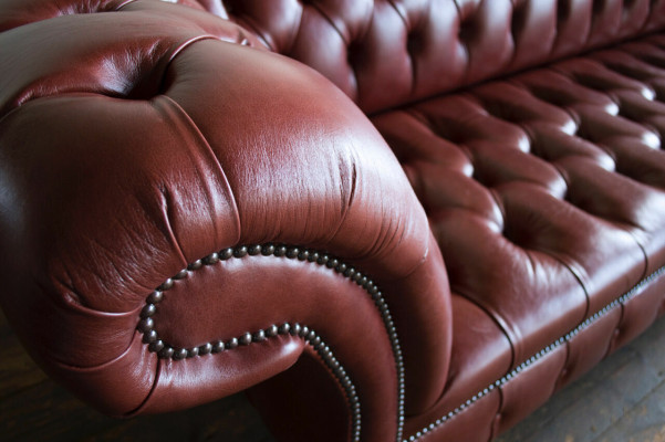 Xxl gran sofá Chesterfield sofá de 4 plazas sofá tapizado lujo clásico textil.