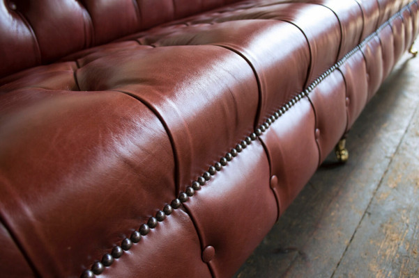 Xxl gran sofá Chesterfield sofá de 4 plazas sofá tapizado lujo clásico textil.