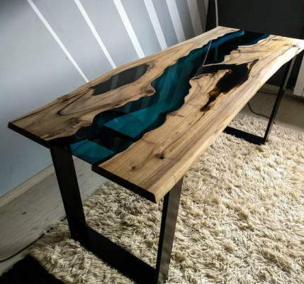 Resina epoxi Consolas de mesa Diseñador Tablas Muebles de lujo para sala de estar