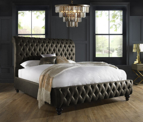 Chesterfield Textil Cama Dormitorio Camas Dobles Acolchadas 140/160/180/200 cm