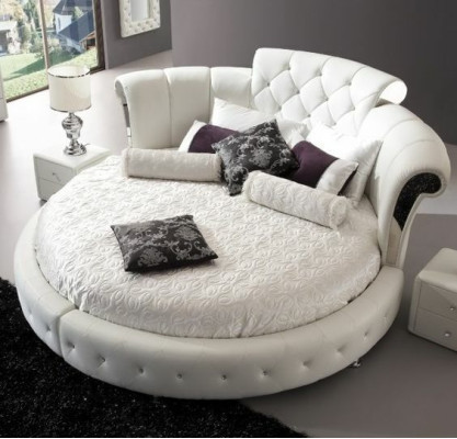 Chesterfield cama camas de lujo diseño redondo cama redonda hotel dormitorio