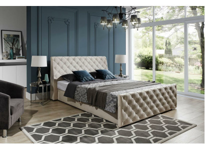Cama Chesterfield cama cuero 180x200cm cabecera matrimonio diseño cuero muebles de hotel.