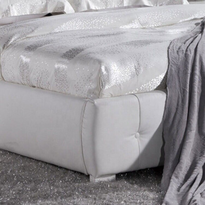 Clásica cama de dormitorio 160x200 cm de cuero textil Chesterfield camas de hotel.
