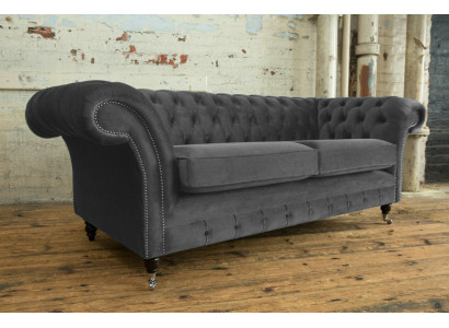 Sofá de tres plazas de diseño acolchado, sofá de 3 plazas, muebles de sala de estar