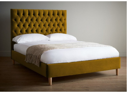 Diseño de Chesterfield Sofá Inglés 140/160/180x200 Cama Doble Amarilla