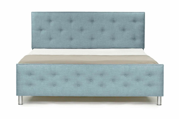 Diseño Chesterfield, cama doble de 140/160/180x200 estilo inglés, color turquesa acolchado.