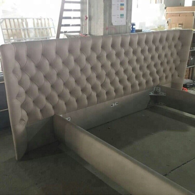 XXL Gran Panel Varita Cama Chesterfield Hotel Camas de Diseño de Lujo 200x200cm Nuevo.