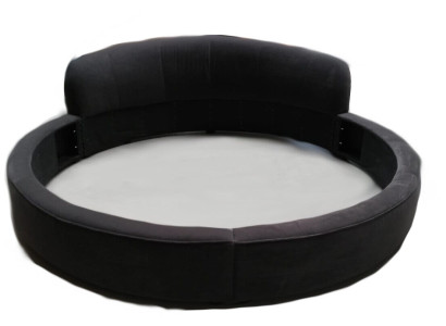 Cama redonda Diseño moderno Lujo Acolchado Camas redondas Tejido textil Nuevas