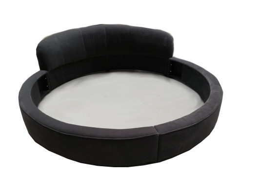 Cama redonda Diseño moderno Lujo Acolchado Camas redondas Tejido textil Nuevas