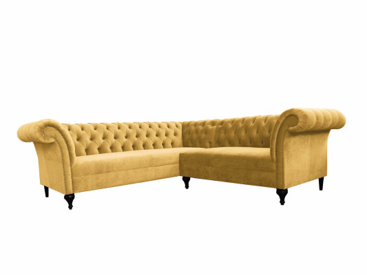 Chesterfield sofá esquinero sofá de diseñador sofá de esquina sofá de cuero de terciopelo