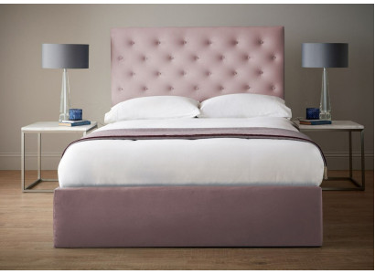 Diseño de cama doble inglesa Chesterfield beige 140/160/180x200 con acolchado.