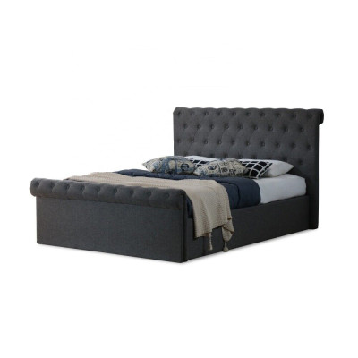 Chesterfield Diseño clásico Cama tapizada Camas textiles 140x200cm