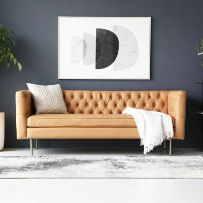 Sofá de lujo de tela Chesterfield Sofás Tapizados de 3 plazas Muebles italianos