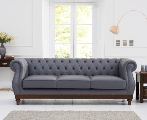 Sofá Chesterfield tapizado de cuero sofá tela tapizado set de muebles