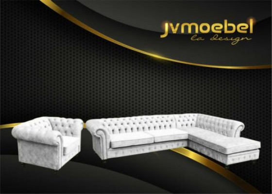 Chesterfield Muebles clásicos de salón Sofá esquinero Sofá Sofá Tapizado